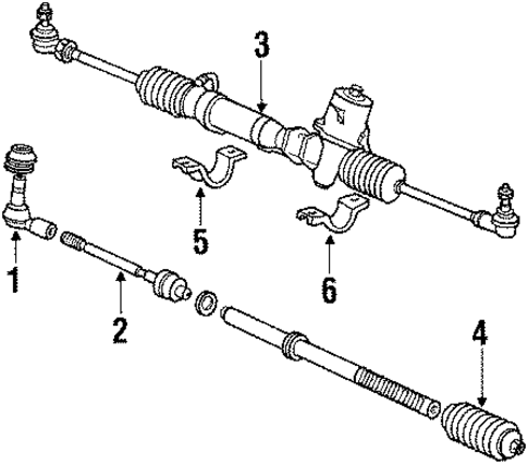 Steering Gear & Linkage for 1993 Mitsubishi Galant #0