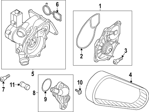 Water Pump for 2025 Volkswagen Atlas Cross Sport #0