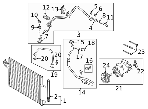 Condenser, Compressor & Lines for 2016 Ford Escape #0