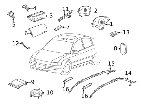 Air Bag Components for 2002 Volkswagen Jetta #0