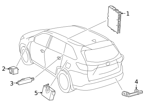 Keyless Entry Components for 2022 Toyota Highlander #0