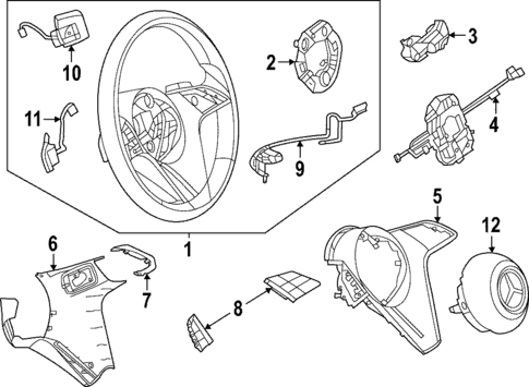 Steering Wheel & Trim for 2025 Mercedes-Benz S63 AMG E Performance #0