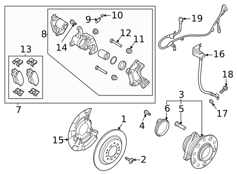 Rear Brakes for 2024 Kia Sorento #1