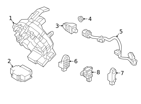 Air Bag Components for 2016 Kia Optima #2