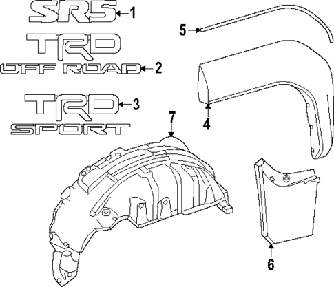 Exterior Trim - Quarter Panel for 2025 Toyota 4Runner #0