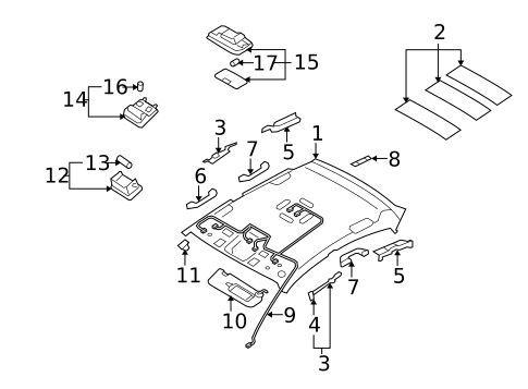 Interior Trim - Roof for 2012 Hyundai Elantra #0