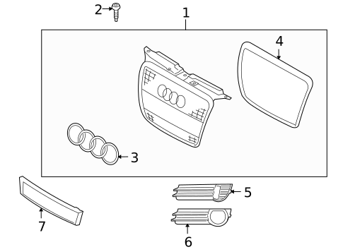 Grille & Components for 2008 Audi A3 Quattro #0