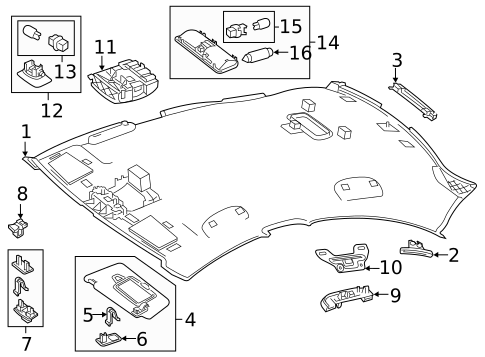Interior Trim - Roof for 2016 Mercedes-Benz CLA 45 AMG® #1