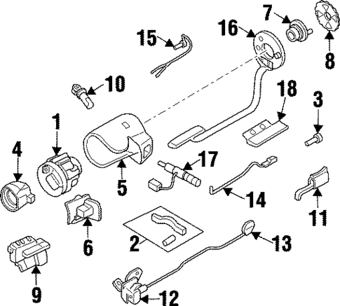 Shroud, Switches & Levers for 1995 Chevrolet Beretta #0