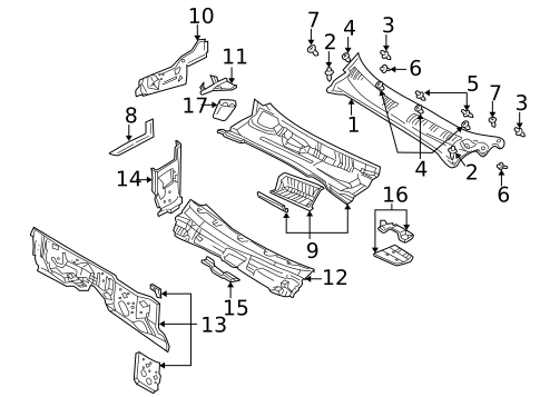 Cowl for 1999 Dodge Durango #0