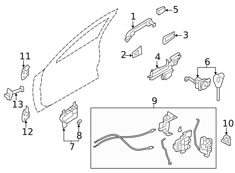 Lock Hardware for 2008 Subaru Impreza #0