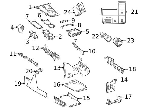 Parking Brake for 2024 Toyota Sienna #1