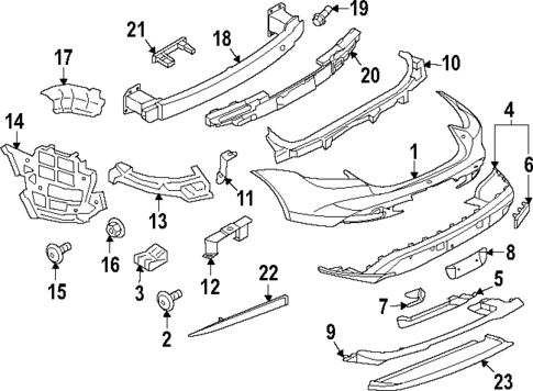 Bumper & Components - Rear for 2024 Porsche Taycan #1