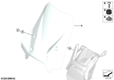 Motorcycle Trim Section, Windshield for 2024 BMW-Motorrad R 1300 GS Adventure #7