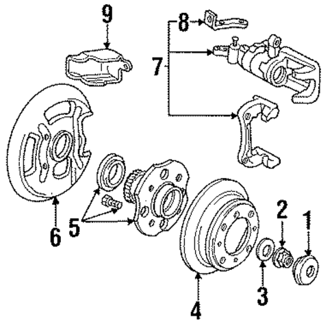 Rear Brakes for 1992 Honda Accord #1