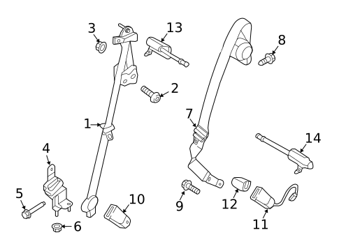 Seat Belt for 2018 Lincoln MKX #1