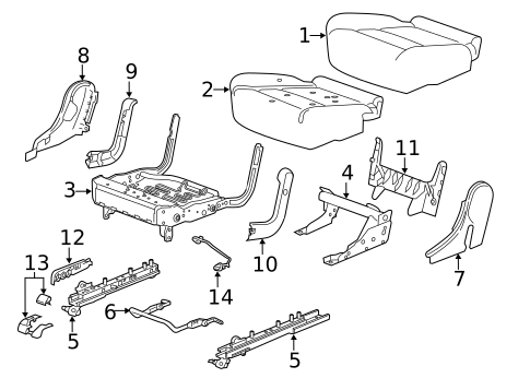 Rear Seat Components for 2024 Chevrolet Traverse Limited #7
