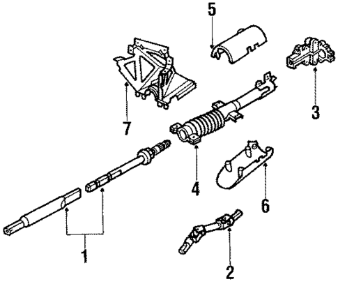 Shaft & Internal Components for 1988 Ford EXP #0