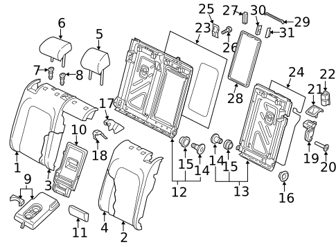 Rear Seat Components for 2015 Volkswagen GTI #0