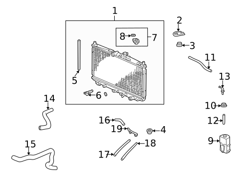 Radiator & Components for 1998 Honda Accord #0