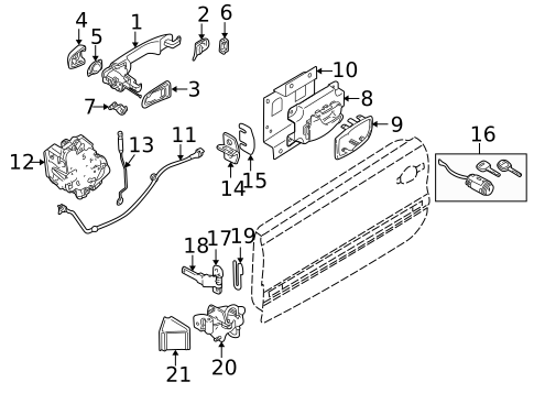 Lock & Hardware for 2002 Volvo C70 #0