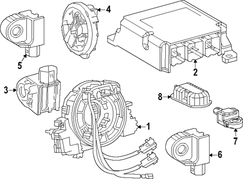 Air Bag Components for 2025 Toyota 4Runner #1