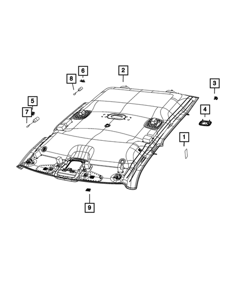 Headliners - Visors - Assist Straps for 2019 Ram 3500 #0