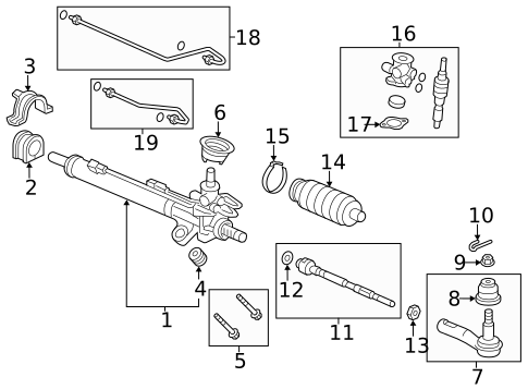 Steering Gear & Linkage for 2011 Honda Odyssey #0