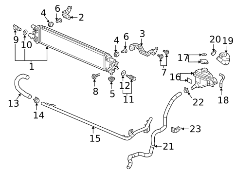 Radiator & Components for 2022 Honda Insight #0