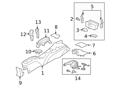 Center Console for 2011 Honda Insight #1