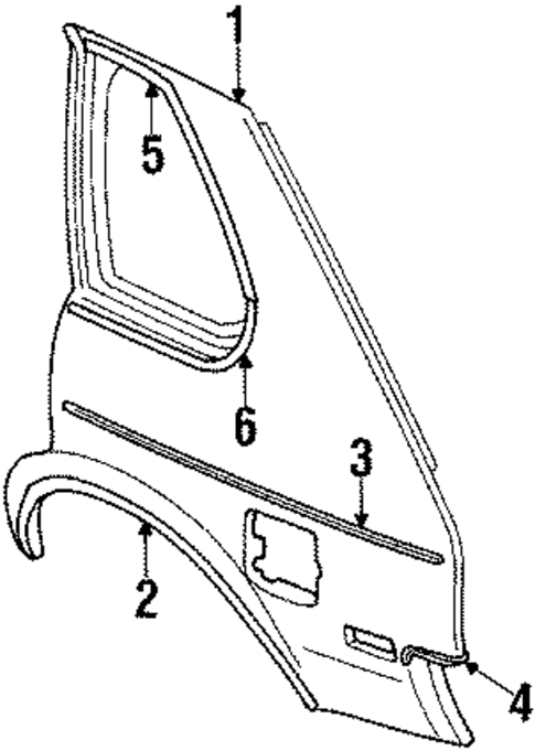 Quarter Panel & Components for 1984 Chevrolet Chevette #1