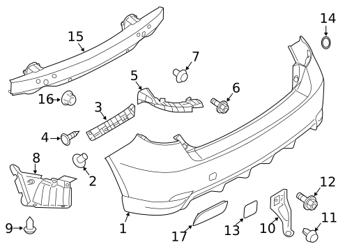Bumper & Components - Rear for 2011 Subaru Impreza #0