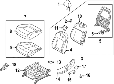 Driver Seat Components for 2024 Hyundai Santa Cruz #0