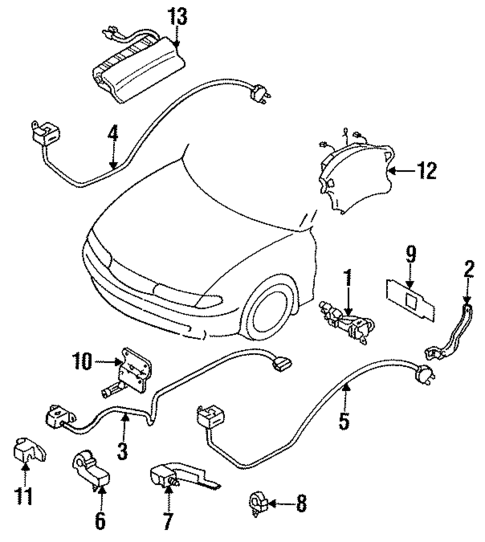 Air Bag Components for 1993 Mazda 626 #0