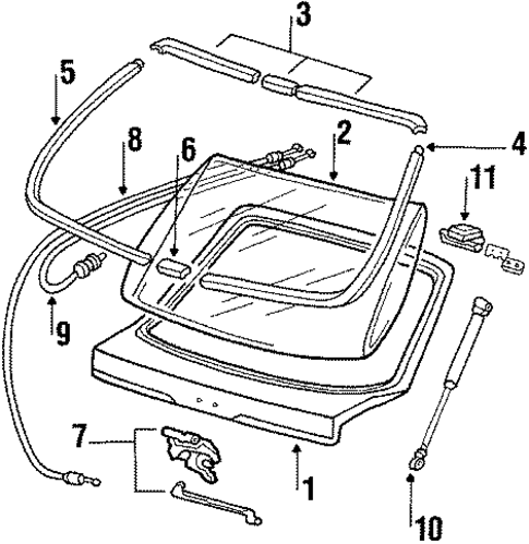 Exterior Trim - Lift Gate for 1987 Acura Integra #0