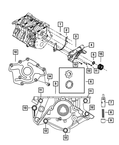 Engine Oiling, Oil Pan and Indicator (Dipstick) for 2009 Chrysler Town & Country #1