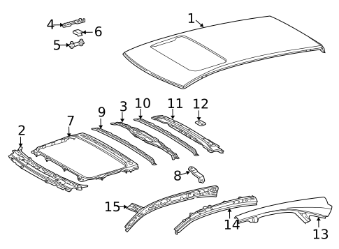 Roof & Components for 2012 Lexus RX350 #0