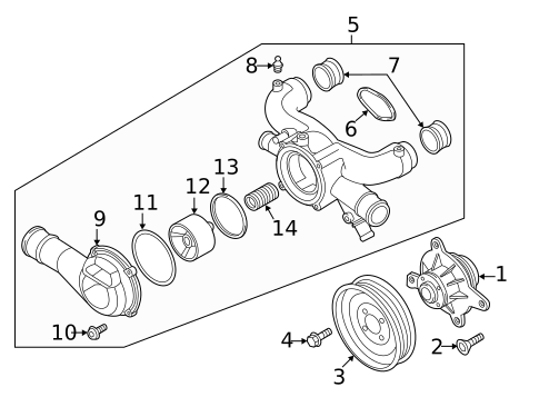 Water Pump for 2015 Audi A8 Quattro #0