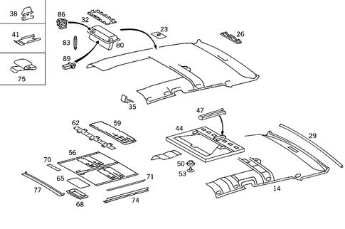 Headliner for 1993 Mercedes-Benz 300SD #1