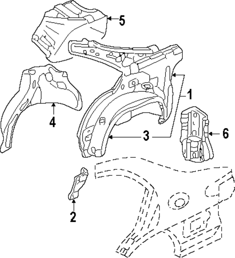 Inner Structure for 1999 Ford Escort #0