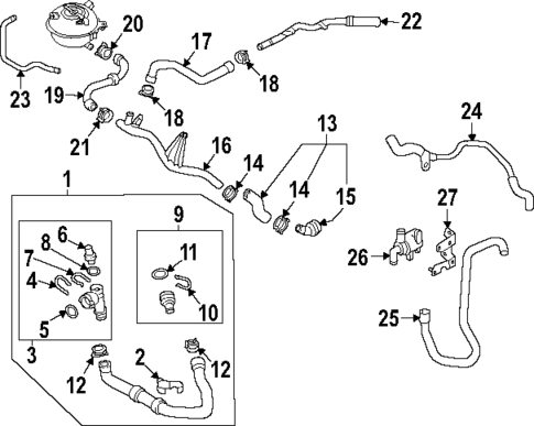 Hoses & Lines for 2025 Volkswagen Atlas #0