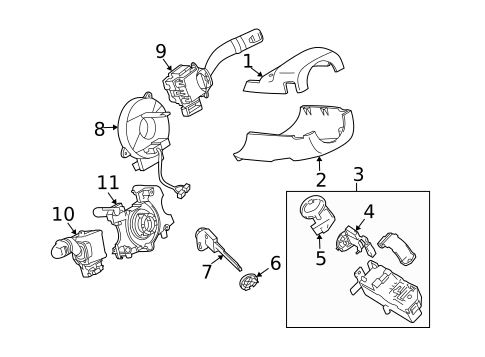 Shroud, Switches & Levers for 2009 Mazda 6 #1