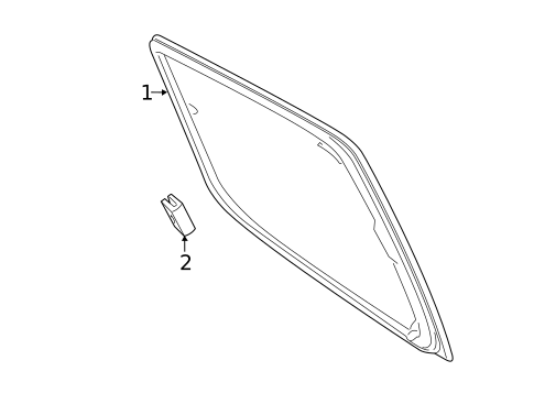 Glass - Rear Door for 2022 Ford Ranger #1
