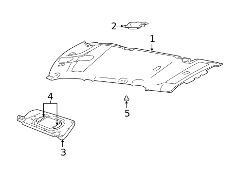 Interior Trim - Roof for 2004 Mercury Mountaineer #0