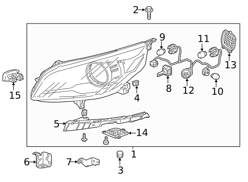 Headlamp Components for 2019 Chevrolet Silverado 1500 #15