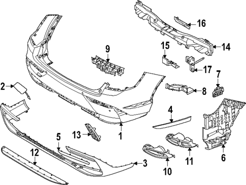 Bumper & Components - Rear for 2025 Genesis GV80 Coupe #0