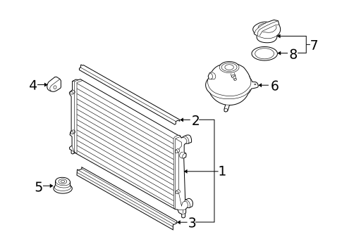 Radiator & Components for 2015 Volkswagen CC #0