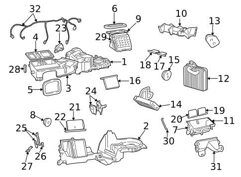 Evaporator & Heater Components for 2002 Jeep Grand Cherokee #0