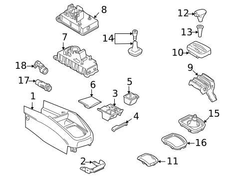 Front Console for 2004 Volkswagen Golf #0