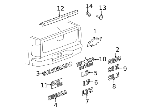 Exterior Trim - Pick UP Box for 2011 Chevrolet Silverado 1500 #6